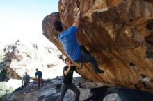 Bouldering in Hueco Tanks on 11/23/2018 with Blue Lizard Climbing and Yoga

Filename: SRM_20181123_1344160.jpg
Aperture: f/5.6
Shutter Speed: 1/800
Body: Canon EOS-1D Mark II
Lens: Canon EF 16-35mm f/2.8 L