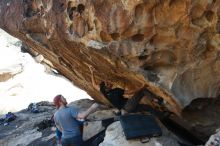 Bouldering in Hueco Tanks on 11/23/2018 with Blue Lizard Climbing and Yoga

Filename: SRM_20181123_1348420.jpg
Aperture: f/5.6
Shutter Speed: 1/800
Body: Canon EOS-1D Mark II
Lens: Canon EF 16-35mm f/2.8 L