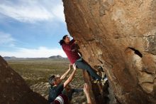 Bouldering in Hueco Tanks on 11/23/2018 with Blue Lizard Climbing and Yoga

Filename: SRM_20181123_1413460.jpg
Aperture: f/8.0
Shutter Speed: 1/250
Body: Canon EOS-1D Mark II
Lens: Canon EF 16-35mm f/2.8 L