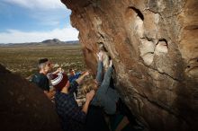 Bouldering in Hueco Tanks on 11/23/2018 with Blue Lizard Climbing and Yoga

Filename: SRM_20181123_1417180.jpg
Aperture: f/8.0
Shutter Speed: 1/250
Body: Canon EOS-1D Mark II
Lens: Canon EF 16-35mm f/2.8 L