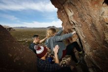 Bouldering in Hueco Tanks on 11/23/2018 with Blue Lizard Climbing and Yoga

Filename: SRM_20181123_1417390.jpg
Aperture: f/8.0
Shutter Speed: 1/250
Body: Canon EOS-1D Mark II
Lens: Canon EF 16-35mm f/2.8 L