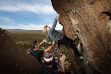 Bouldering in Hueco Tanks on 11/23/2018 with Blue Lizard Climbing and Yoga

Filename: SRM_20181123_1417460.jpg
Aperture: f/8.0
Shutter Speed: 1/250
Body: Canon EOS-1D Mark II
Lens: Canon EF 16-35mm f/2.8 L