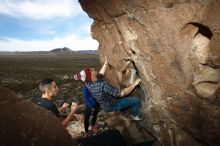 Bouldering in Hueco Tanks on 11/23/2018 with Blue Lizard Climbing and Yoga

Filename: SRM_20181123_1419250.jpg
Aperture: f/5.6
Shutter Speed: 1/250
Body: Canon EOS-1D Mark II
Lens: Canon EF 16-35mm f/2.8 L