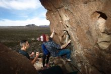 Bouldering in Hueco Tanks on 11/23/2018 with Blue Lizard Climbing and Yoga

Filename: SRM_20181123_1419250.jpg
Aperture: f/5.6
Shutter Speed: 1/250
Body: Canon EOS-1D Mark II
Lens: Canon EF 16-35mm f/2.8 L