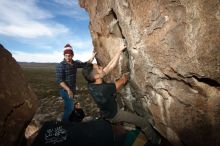 Bouldering in Hueco Tanks on 11/23/2018 with Blue Lizard Climbing and Yoga

Filename: SRM_20181123_1422420.jpg
Aperture: f/5.6
Shutter Speed: 1/250
Body: Canon EOS-1D Mark II
Lens: Canon EF 16-35mm f/2.8 L