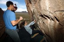 Bouldering in Hueco Tanks on 11/23/2018 with Blue Lizard Climbing and Yoga

Filename: SRM_20181123_1424260.jpg
Aperture: f/5.6
Shutter Speed: 1/250
Body: Canon EOS-1D Mark II
Lens: Canon EF 16-35mm f/2.8 L