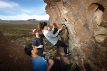 Bouldering in Hueco Tanks on 11/23/2018 with Blue Lizard Climbing and Yoga

Filename: SRM_20181123_1424480.jpg
Aperture: f/5.6
Shutter Speed: 1/250
Body: Canon EOS-1D Mark II
Lens: Canon EF 16-35mm f/2.8 L