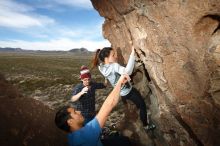 Bouldering in Hueco Tanks on 11/23/2018 with Blue Lizard Climbing and Yoga

Filename: SRM_20181123_1424500.jpg
Aperture: f/5.6
Shutter Speed: 1/250
Body: Canon EOS-1D Mark II
Lens: Canon EF 16-35mm f/2.8 L