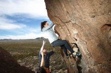 Bouldering in Hueco Tanks on 11/23/2018 with Blue Lizard Climbing and Yoga

Filename: SRM_20181123_1425200.jpg
Aperture: f/5.6
Shutter Speed: 1/250
Body: Canon EOS-1D Mark II
Lens: Canon EF 16-35mm f/2.8 L