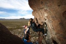 Bouldering in Hueco Tanks on 11/23/2018 with Blue Lizard Climbing and Yoga

Filename: SRM_20181123_1429130.jpg
Aperture: f/5.6
Shutter Speed: 1/250
Body: Canon EOS-1D Mark II
Lens: Canon EF 16-35mm f/2.8 L