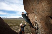 Bouldering in Hueco Tanks on 11/23/2018 with Blue Lizard Climbing and Yoga

Filename: SRM_20181123_1429240.jpg
Aperture: f/5.6
Shutter Speed: 1/250
Body: Canon EOS-1D Mark II
Lens: Canon EF 16-35mm f/2.8 L