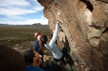 Bouldering in Hueco Tanks on 11/23/2018 with Blue Lizard Climbing and Yoga

Filename: SRM_20181123_1437000.jpg
Aperture: f/5.6
Shutter Speed: 1/250
Body: Canon EOS-1D Mark II
Lens: Canon EF 16-35mm f/2.8 L