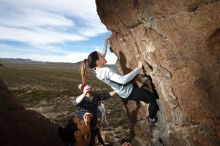 Bouldering in Hueco Tanks on 11/23/2018 with Blue Lizard Climbing and Yoga

Filename: SRM_20181123_1437100.jpg
Aperture: f/5.6
Shutter Speed: 1/250
Body: Canon EOS-1D Mark II
Lens: Canon EF 16-35mm f/2.8 L