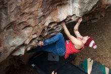 Bouldering in Hueco Tanks on 11/23/2018 with Blue Lizard Climbing and Yoga

Filename: SRM_20181123_1549250.jpg
Aperture: f/3.2
Shutter Speed: 1/250
Body: Canon EOS-1D Mark II
Lens: Canon EF 50mm f/1.8 II