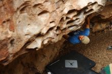 Bouldering in Hueco Tanks on 11/23/2018 with Blue Lizard Climbing and Yoga

Filename: SRM_20181123_1552320.jpg
Aperture: f/2.8
Shutter Speed: 1/250
Body: Canon EOS-1D Mark II
Lens: Canon EF 50mm f/1.8 II