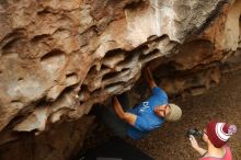 Bouldering in Hueco Tanks on 11/23/2018 with Blue Lizard Climbing and Yoga

Filename: SRM_20181123_1552370.jpg
Aperture: f/3.2
Shutter Speed: 1/250
Body: Canon EOS-1D Mark II
Lens: Canon EF 50mm f/1.8 II