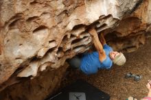 Bouldering in Hueco Tanks on 11/23/2018 with Blue Lizard Climbing and Yoga

Filename: SRM_20181123_1552490.jpg
Aperture: f/3.2
Shutter Speed: 1/250
Body: Canon EOS-1D Mark II
Lens: Canon EF 50mm f/1.8 II