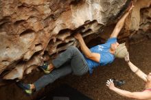 Bouldering in Hueco Tanks on 11/23/2018 with Blue Lizard Climbing and Yoga

Filename: SRM_20181123_1552560.jpg
Aperture: f/3.5
Shutter Speed: 1/250
Body: Canon EOS-1D Mark II
Lens: Canon EF 50mm f/1.8 II