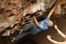 Bouldering in Hueco Tanks on 11/23/2018 with Blue Lizard Climbing and Yoga

Filename: SRM_20181123_1552561.jpg
Aperture: f/3.5
Shutter Speed: 1/250
Body: Canon EOS-1D Mark II
Lens: Canon EF 50mm f/1.8 II