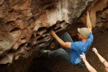 Bouldering in Hueco Tanks on 11/23/2018 with Blue Lizard Climbing and Yoga

Filename: SRM_20181123_1552590.jpg
Aperture: f/4.0
Shutter Speed: 1/250
Body: Canon EOS-1D Mark II
Lens: Canon EF 50mm f/1.8 II