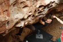 Bouldering in Hueco Tanks on 11/23/2018 with Blue Lizard Climbing and Yoga

Filename: SRM_20181123_1554130.jpg
Aperture: f/2.8
Shutter Speed: 1/250
Body: Canon EOS-1D Mark II
Lens: Canon EF 50mm f/1.8 II