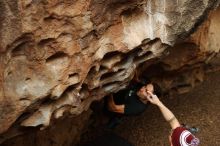 Bouldering in Hueco Tanks on 11/23/2018 with Blue Lizard Climbing and Yoga

Filename: SRM_20181123_1554410.jpg
Aperture: f/3.5
Shutter Speed: 1/250
Body: Canon EOS-1D Mark II
Lens: Canon EF 50mm f/1.8 II