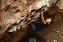 Bouldering in Hueco Tanks on 11/23/2018 with Blue Lizard Climbing and Yoga

Filename: SRM_20181123_1555070.jpg
Aperture: f/3.2
Shutter Speed: 1/250
Body: Canon EOS-1D Mark II
Lens: Canon EF 50mm f/1.8 II