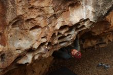 Bouldering in Hueco Tanks on 11/23/2018 with Blue Lizard Climbing and Yoga

Filename: SRM_20181123_1557030.jpg
Aperture: f/3.2
Shutter Speed: 1/250
Body: Canon EOS-1D Mark II
Lens: Canon EF 50mm f/1.8 II