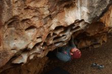 Bouldering in Hueco Tanks on 11/23/2018 with Blue Lizard Climbing and Yoga

Filename: SRM_20181123_1557060.jpg
Aperture: f/3.2
Shutter Speed: 1/250
Body: Canon EOS-1D Mark II
Lens: Canon EF 50mm f/1.8 II