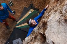 Bouldering in Hueco Tanks on 11/23/2018 with Blue Lizard Climbing and Yoga

Filename: SRM_20181123_1617000.jpg
Aperture: f/4.0
Shutter Speed: 1/125
Body: Canon EOS-1D Mark II
Lens: Canon EF 16-35mm f/2.8 L