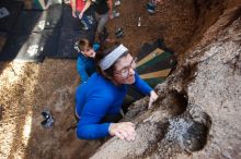 Bouldering in Hueco Tanks on 11/23/2018 with Blue Lizard Climbing and Yoga

Filename: SRM_20181123_1618110.jpg
Aperture: f/4.5
Shutter Speed: 1/125
Body: Canon EOS-1D Mark II
Lens: Canon EF 16-35mm f/2.8 L