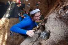 Bouldering in Hueco Tanks on 11/23/2018 with Blue Lizard Climbing and Yoga

Filename: SRM_20181123_1618120.jpg
Aperture: f/4.5
Shutter Speed: 1/125
Body: Canon EOS-1D Mark II
Lens: Canon EF 16-35mm f/2.8 L