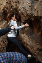 Bouldering in Hueco Tanks on 11/23/2018 with Blue Lizard Climbing and Yoga

Filename: SRM_20181123_1630350.jpg
Aperture: f/3.5
Shutter Speed: 1/100
Body: Canon EOS-1D Mark II
Lens: Canon EF 50mm f/1.8 II