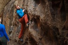 Bouldering in Hueco Tanks on 11/23/2018 with Blue Lizard Climbing and Yoga

Filename: SRM_20181123_1637550.jpg
Aperture: f/1.8
Shutter Speed: 1/250
Body: Canon EOS-1D Mark II
Lens: Canon EF 50mm f/1.8 II