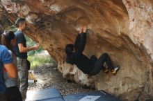 Bouldering in Hueco Tanks on 11/23/2018 with Blue Lizard Climbing and Yoga

Filename: SRM_20181123_1640140.jpg
Aperture: f/2.2
Shutter Speed: 1/250
Body: Canon EOS-1D Mark II
Lens: Canon EF 50mm f/1.8 II