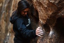 Bouldering in Hueco Tanks on 11/23/2018 with Blue Lizard Climbing and Yoga

Filename: SRM_20181123_1658590.jpg
Aperture: f/1.8
Shutter Speed: 1/160
Body: Canon EOS-1D Mark II
Lens: Canon EF 50mm f/1.8 II