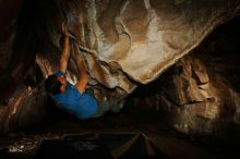 Bouldering in Hueco Tanks on 11/23/2018 with Blue Lizard Climbing and Yoga

Filename: SRM_20181123_1723540.jpg
Aperture: f/8.0
Shutter Speed: 1/250
Body: Canon EOS-1D Mark II
Lens: Canon EF 16-35mm f/2.8 L