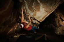 Bouldering in Hueco Tanks on 11/23/2018 with Blue Lizard Climbing and Yoga

Filename: SRM_20181123_1726070.jpg
Aperture: f/8.0
Shutter Speed: 1/250
Body: Canon EOS-1D Mark II
Lens: Canon EF 16-35mm f/2.8 L