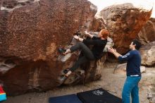 Bouldering in Hueco Tanks on 11/22/2018 with Blue Lizard Climbing and Yoga

Filename: SRM_20181122_1014390.jpg
Aperture: f/5.6
Shutter Speed: 1/100
Body: Canon EOS-1D Mark II
Lens: Canon EF 16-35mm f/2.8 L