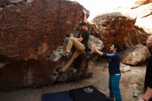 Bouldering in Hueco Tanks on 11/22/2018 with Blue Lizard Climbing and Yoga

Filename: SRM_20181122_1016400.jpg
Aperture: f/5.6
Shutter Speed: 1/320
Body: Canon EOS-1D Mark II
Lens: Canon EF 16-35mm f/2.8 L