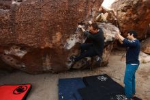 Bouldering in Hueco Tanks on 11/22/2018 with Blue Lizard Climbing and Yoga

Filename: SRM_20181122_1017360.jpg
Aperture: f/5.6
Shutter Speed: 1/200
Body: Canon EOS-1D Mark II
Lens: Canon EF 16-35mm f/2.8 L