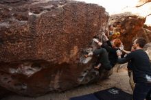 Bouldering in Hueco Tanks on 11/22/2018 with Blue Lizard Climbing and Yoga

Filename: SRM_20181122_1019490.jpg
Aperture: f/5.6
Shutter Speed: 1/250
Body: Canon EOS-1D Mark II
Lens: Canon EF 16-35mm f/2.8 L