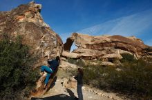 Bouldering in Hueco Tanks on 11/22/2018 with Blue Lizard Climbing and Yoga

Filename: SRM_20181122_1021490.jpg
Aperture: f/5.6
Shutter Speed: 1/800
Body: Canon EOS-1D Mark II
Lens: Canon EF 16-35mm f/2.8 L