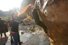 Bouldering in Hueco Tanks on 11/22/2018 with Blue Lizard Climbing and Yoga

Filename: SRM_20181122_1028150.jpg
Aperture: f/5.6
Shutter Speed: 1/1600
Body: Canon EOS-1D Mark II
Lens: Canon EF 16-35mm f/2.8 L