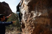 Bouldering in Hueco Tanks on 11/22/2018 with Blue Lizard Climbing and Yoga

Filename: SRM_20181122_1028310.jpg
Aperture: f/5.6
Shutter Speed: 1/2000
Body: Canon EOS-1D Mark II
Lens: Canon EF 16-35mm f/2.8 L