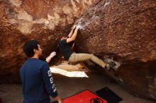 Bouldering in Hueco Tanks on 11/22/2018 with Blue Lizard Climbing and Yoga

Filename: SRM_20181122_1049280.jpg
Aperture: f/5.0
Shutter Speed: 1/800
Body: Canon EOS-1D Mark II
Lens: Canon EF 16-35mm f/2.8 L