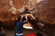 Bouldering in Hueco Tanks on 11/22/2018 with Blue Lizard Climbing and Yoga

Filename: SRM_20181122_1049400.jpg
Aperture: f/5.0
Shutter Speed: 1/640
Body: Canon EOS-1D Mark II
Lens: Canon EF 16-35mm f/2.8 L