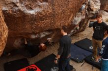 Bouldering in Hueco Tanks on 11/22/2018 with Blue Lizard Climbing and Yoga

Filename: SRM_20181122_1055160.jpg
Aperture: f/5.6
Shutter Speed: 1/320
Body: Canon EOS-1D Mark II
Lens: Canon EF 16-35mm f/2.8 L