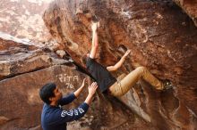 Bouldering in Hueco Tanks on 11/22/2018 with Blue Lizard Climbing and Yoga

Filename: SRM_20181122_1102400.jpg
Aperture: f/4.0
Shutter Speed: 1/500
Body: Canon EOS-1D Mark II
Lens: Canon EF 16-35mm f/2.8 L