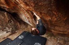 Bouldering in Hueco Tanks on 11/22/2018 with Blue Lizard Climbing and Yoga

Filename: SRM_20181122_1118540.jpg
Aperture: f/4.0
Shutter Speed: 1/250
Body: Canon EOS-1D Mark II
Lens: Canon EF 16-35mm f/2.8 L